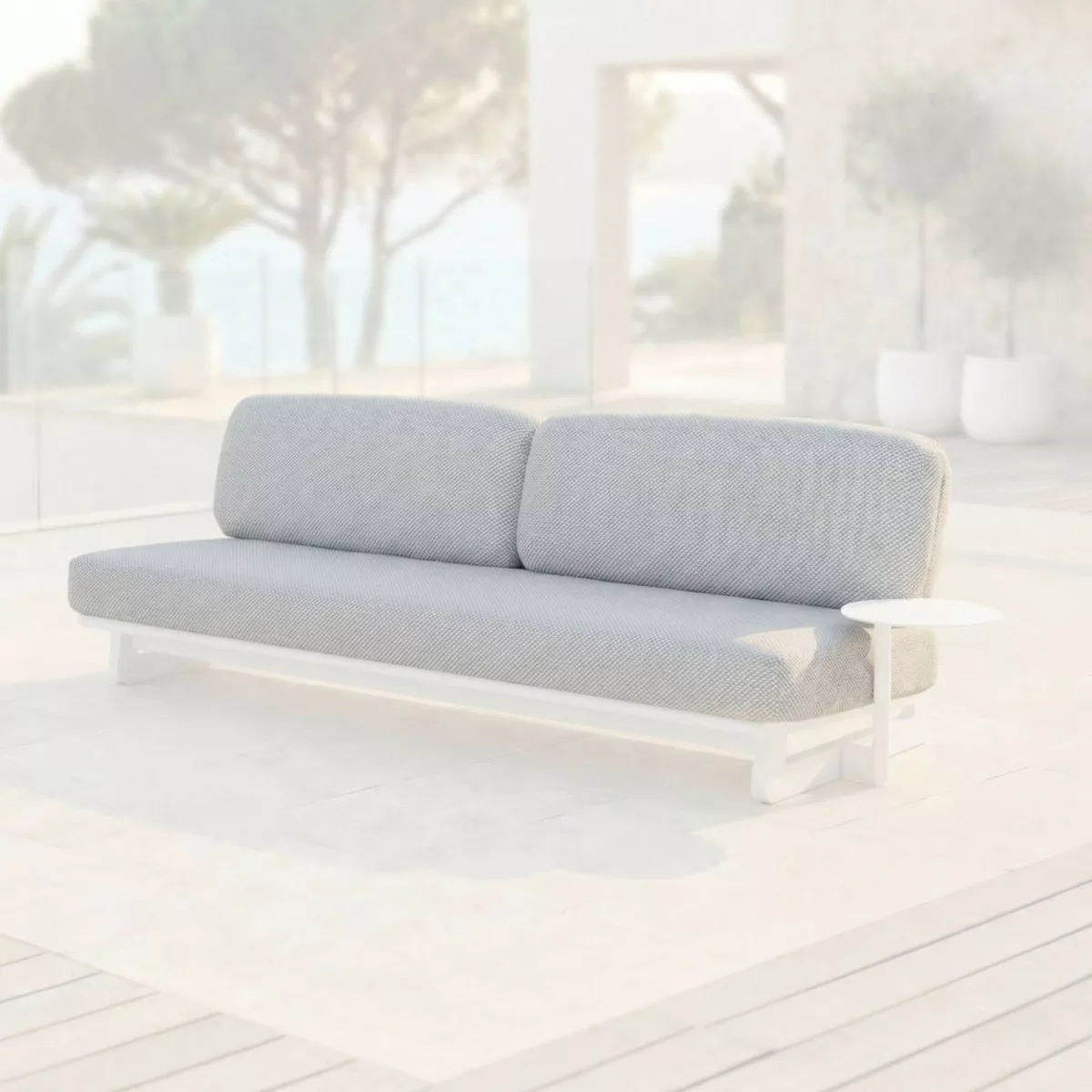 Copricuscini di ricambio per Divano 3 posti Long Beach Grigio chiaro