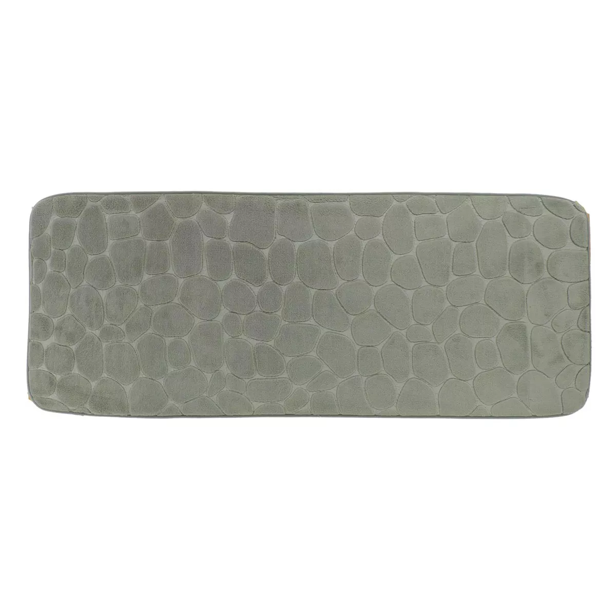 Tapis de bain rectangulaire mémoire de forme (50 x 120 cm) Galeo Vert kaki