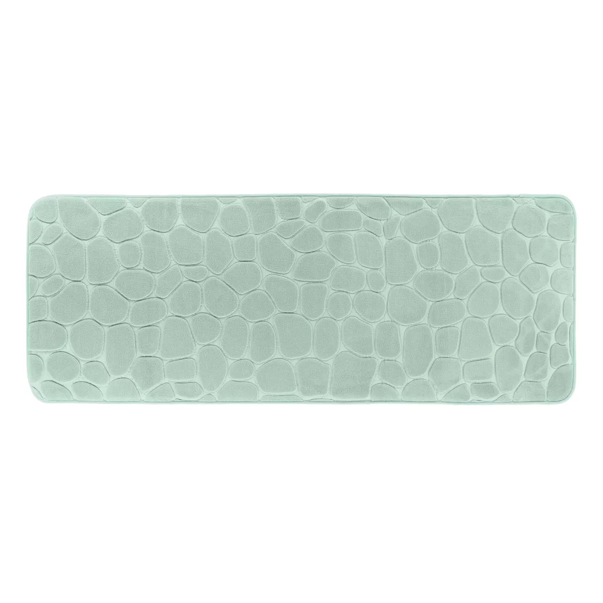 Tapis de bain rectangulaire mémoire de forme (50 x 120 cm) Galeo Vert eucalyptus