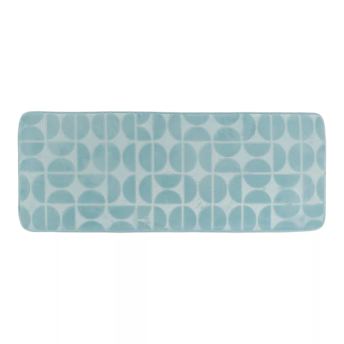 Tapis de bain rectangulaire mémoire de forme (45 x 120 cm) Motivo Bleu clair