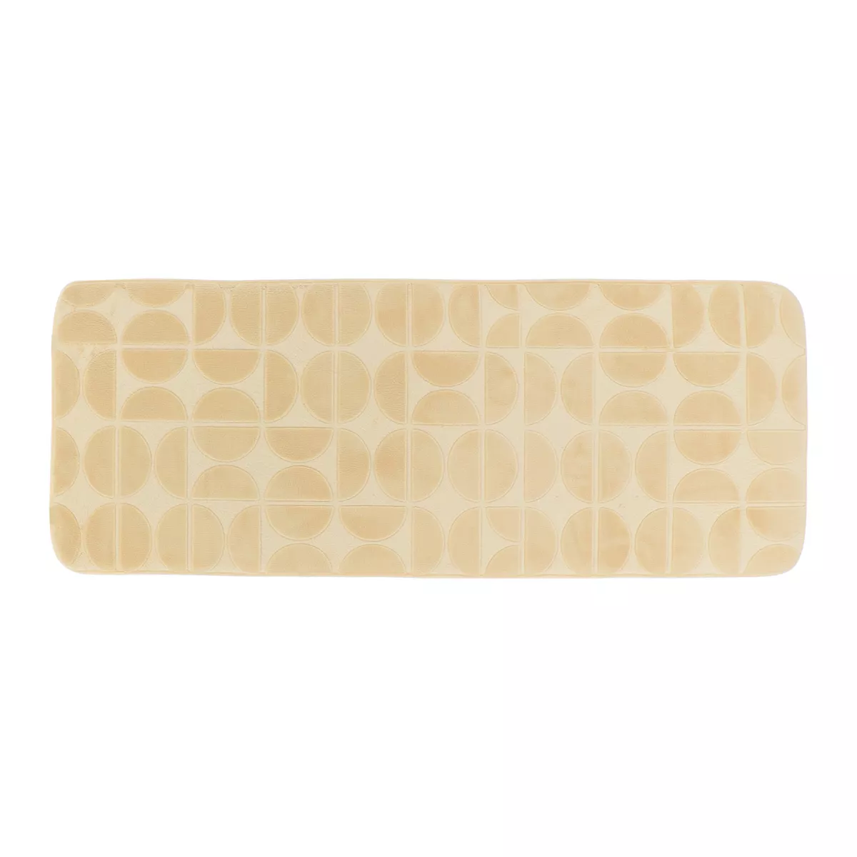 Tappeto da bagno rettangolare in memory foam (45 x 120 cm) Motivo Beige