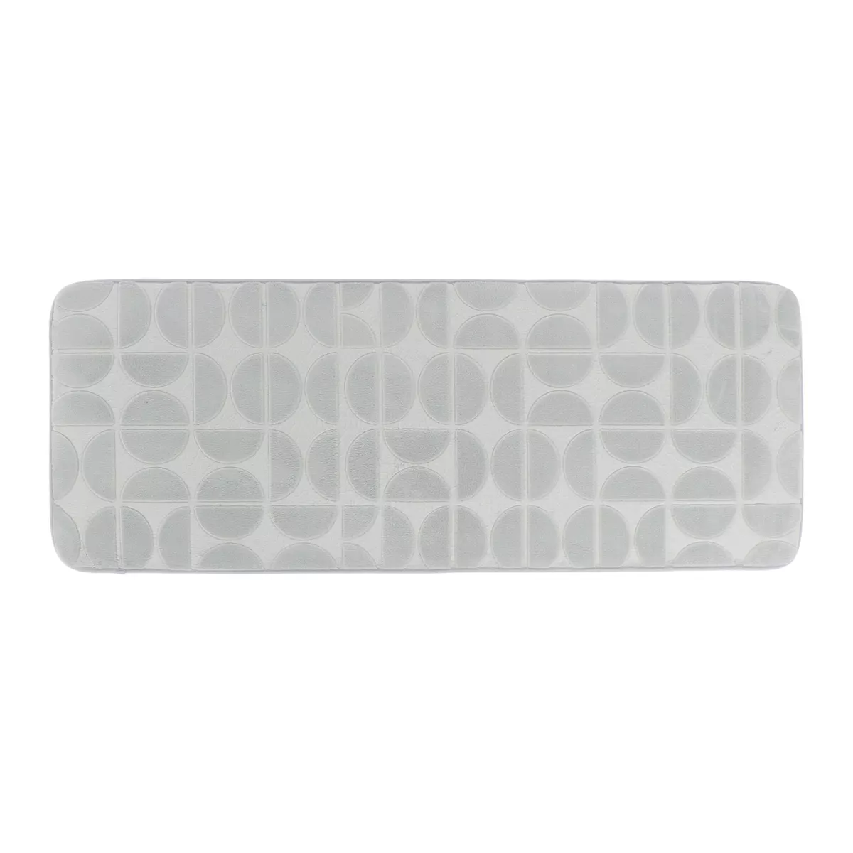 Tapis de bain rectangulaire mémoire de forme (45 x 120 cm) Motivo Gris clair