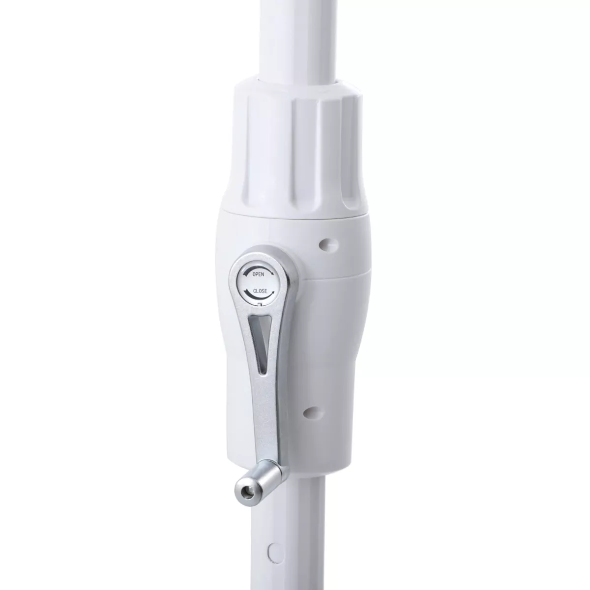 Ombrellone rotondo in alluminio (D3,3 m) Elyra Bianco e Verde oliva