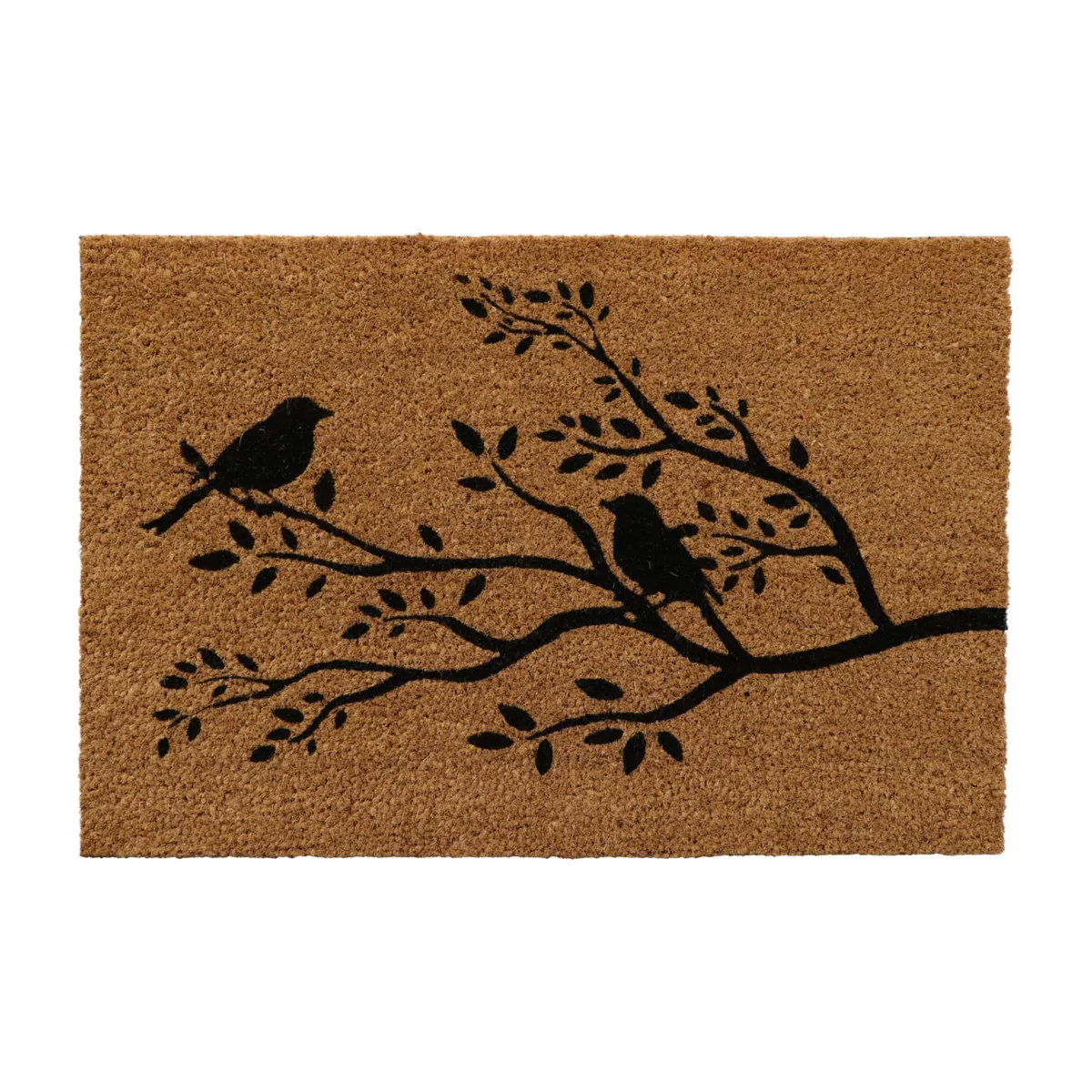 Tappeto di cocco (40 x 60 cm) Uccelli Nero