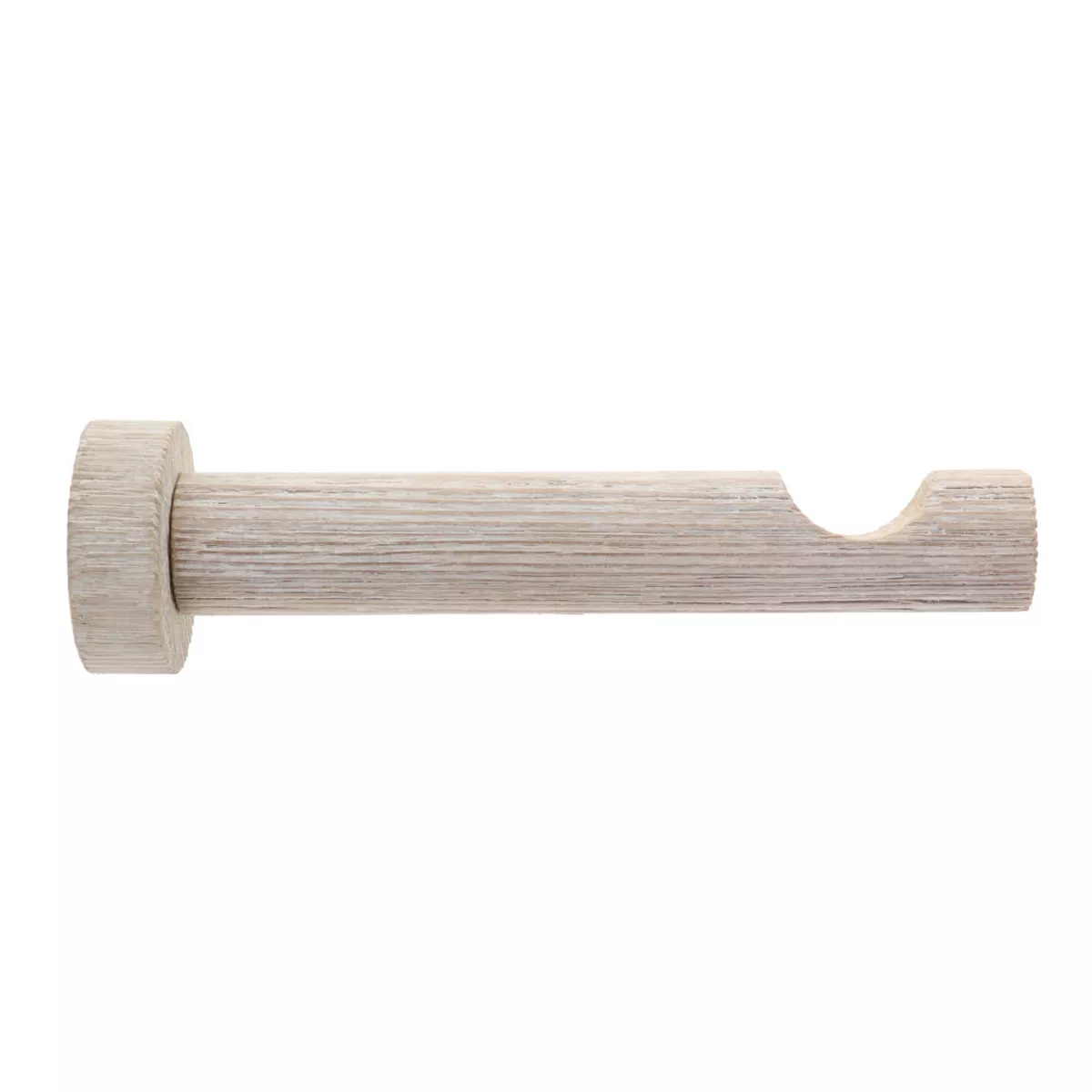 Support asta tenda in legno cerusato (L12 cm x D 28 mm) Soren Naturale