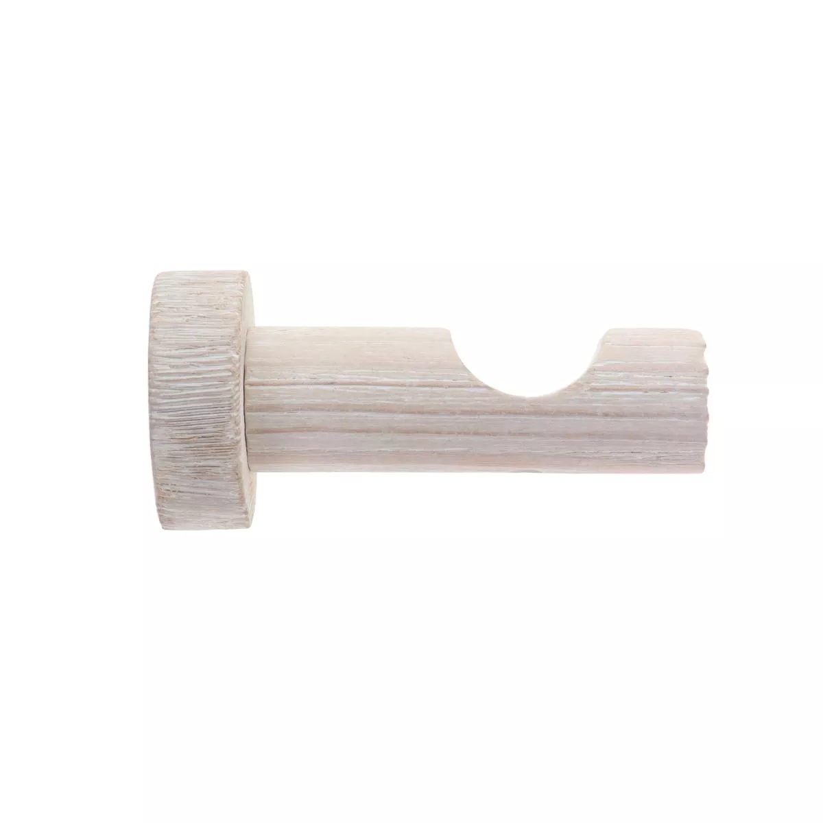 Support asta tenda in legno cerusato (L70 x D 28 mm) Soren Naturale