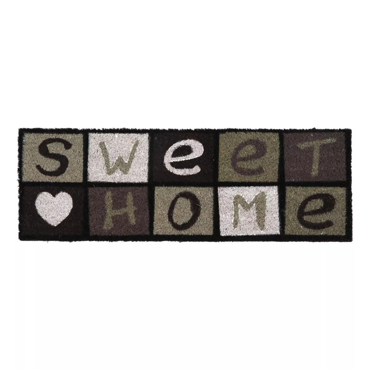 Tappeto di cocco (25 x 75 cm) Sweet Home Grigio
