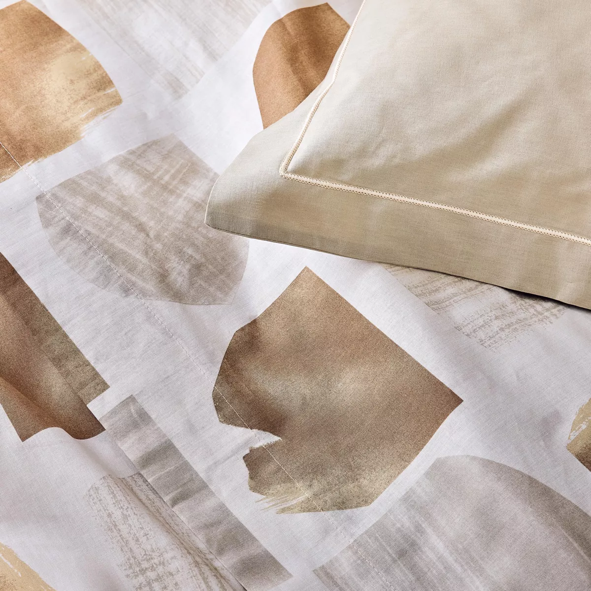 Federa per cuscino quadrata in cotone (65 x 65 cm) Arty Marrone segale