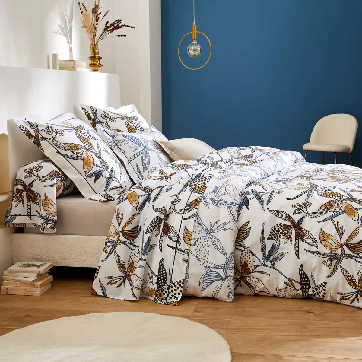 Copripiumino in cotone (280 x 240 cm) Pénélope Blu