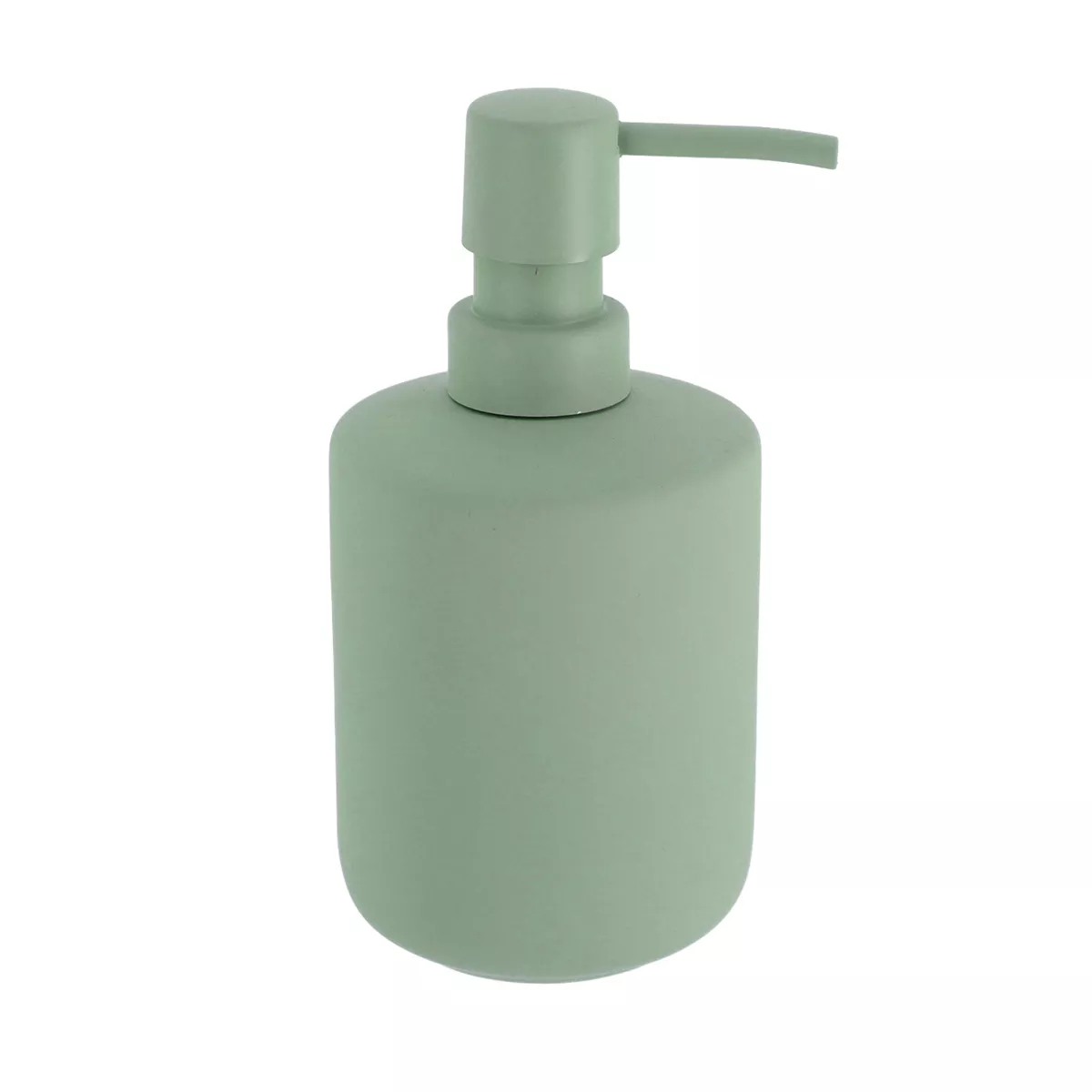 SET GOBELET DISTRIBUTEUR A SAVON ET PORTE SAVON GRES EFFET RUBBER - BLEU CLAIR