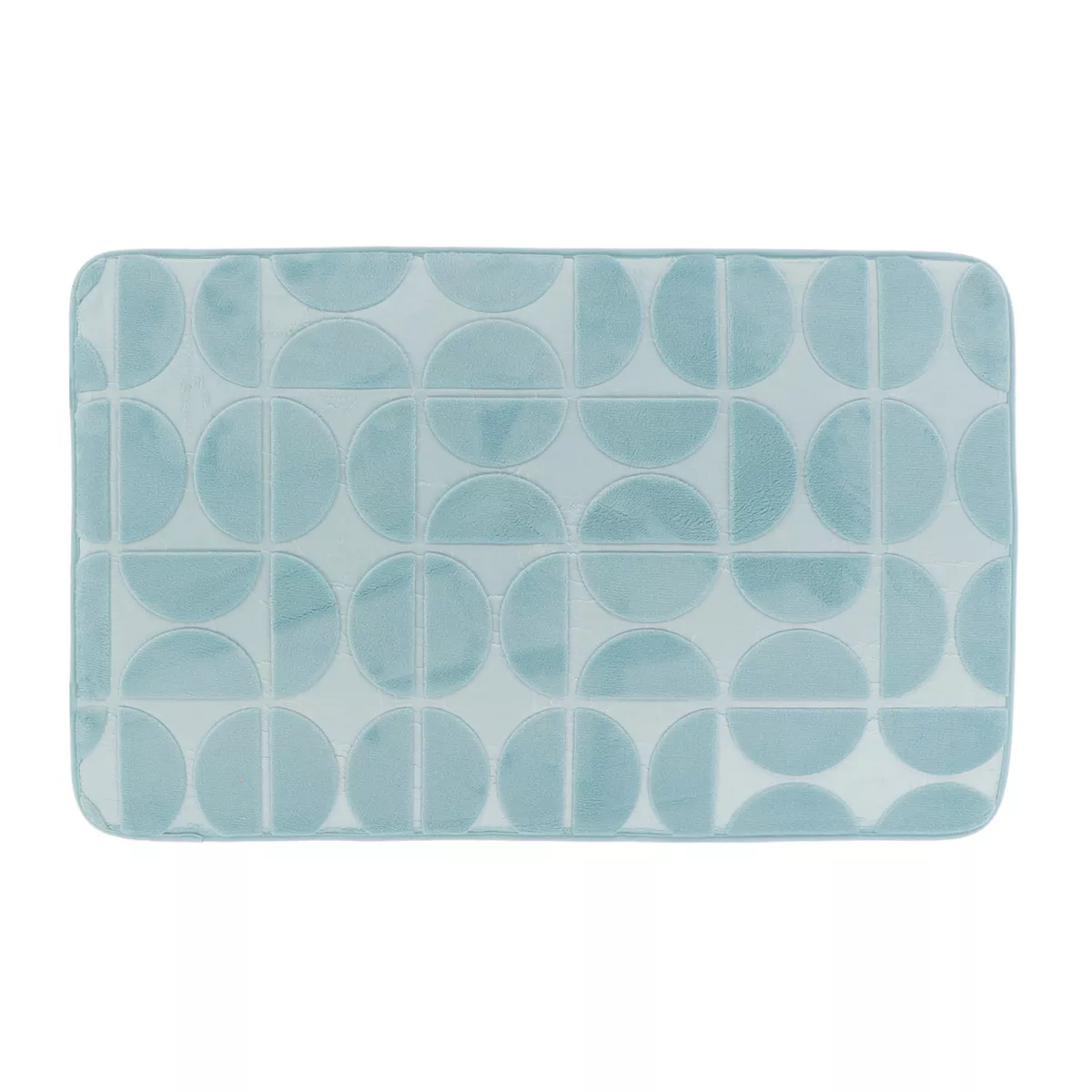 Tapis de bain rectangulaire mémoire de forme (50 x 80 cm) Motivo Bleu clair