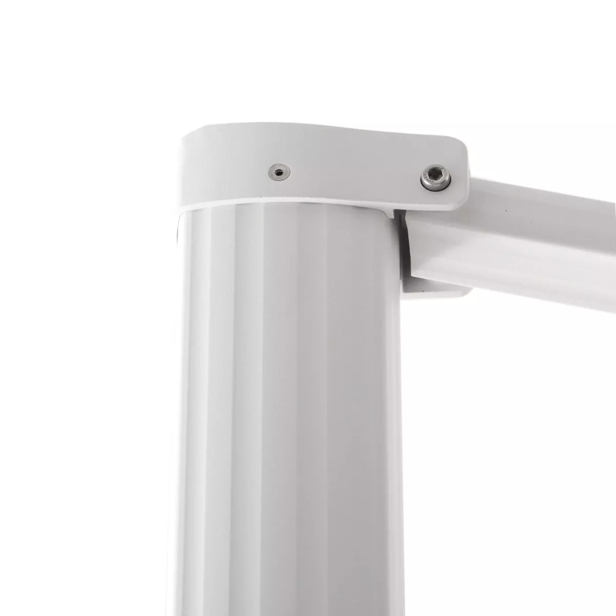 Ombrellone decentrato quadrato in alluminio con base (3 x 3 m) Elyra Bianco e Verde oliva