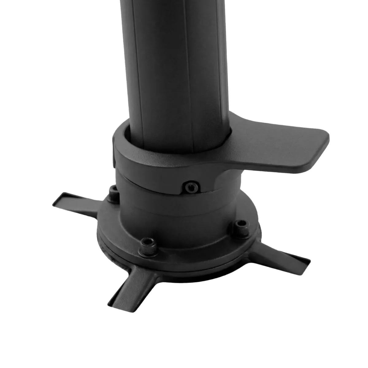 Parasol déporté carré aluminium avec socle (3 x 3 m) Elyra Anthracite et Taupe