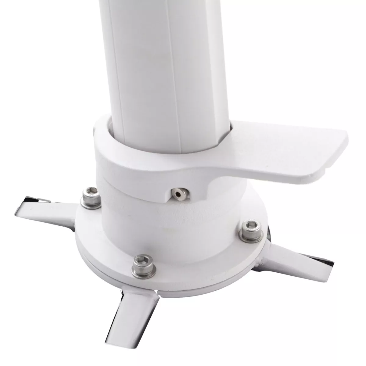 Ombrellone sporgente quadrato in alluminio con base (3 x 3 m) Elyra Bianco e Antracite