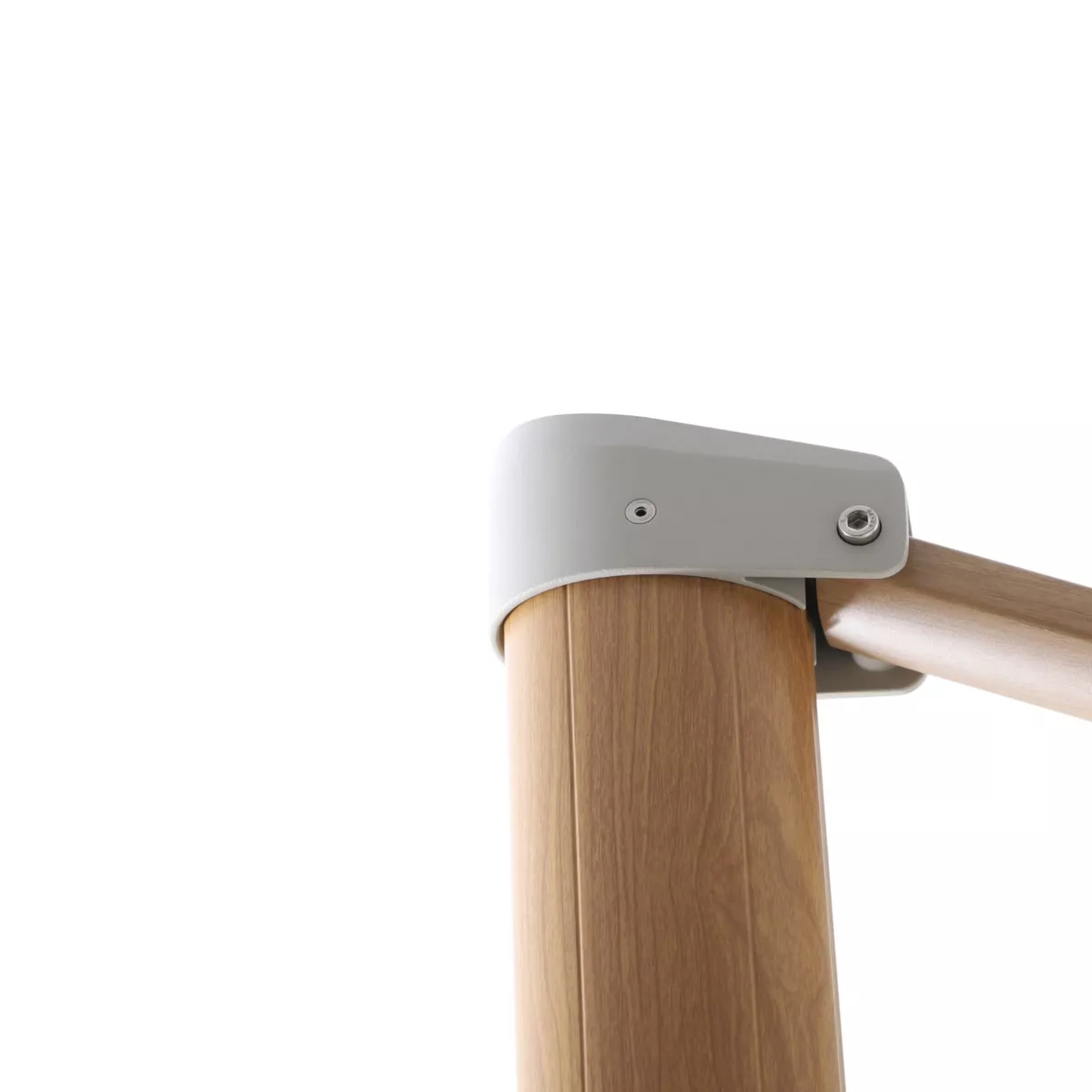 Ombrellone sporgente rettangolare in alluminio con base (3 x 4 m) Elyra effetto legno e Beige