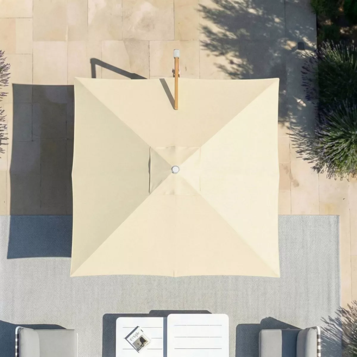 Telo per ombrellone decentrato (3 x 3 m) Elyra Beige