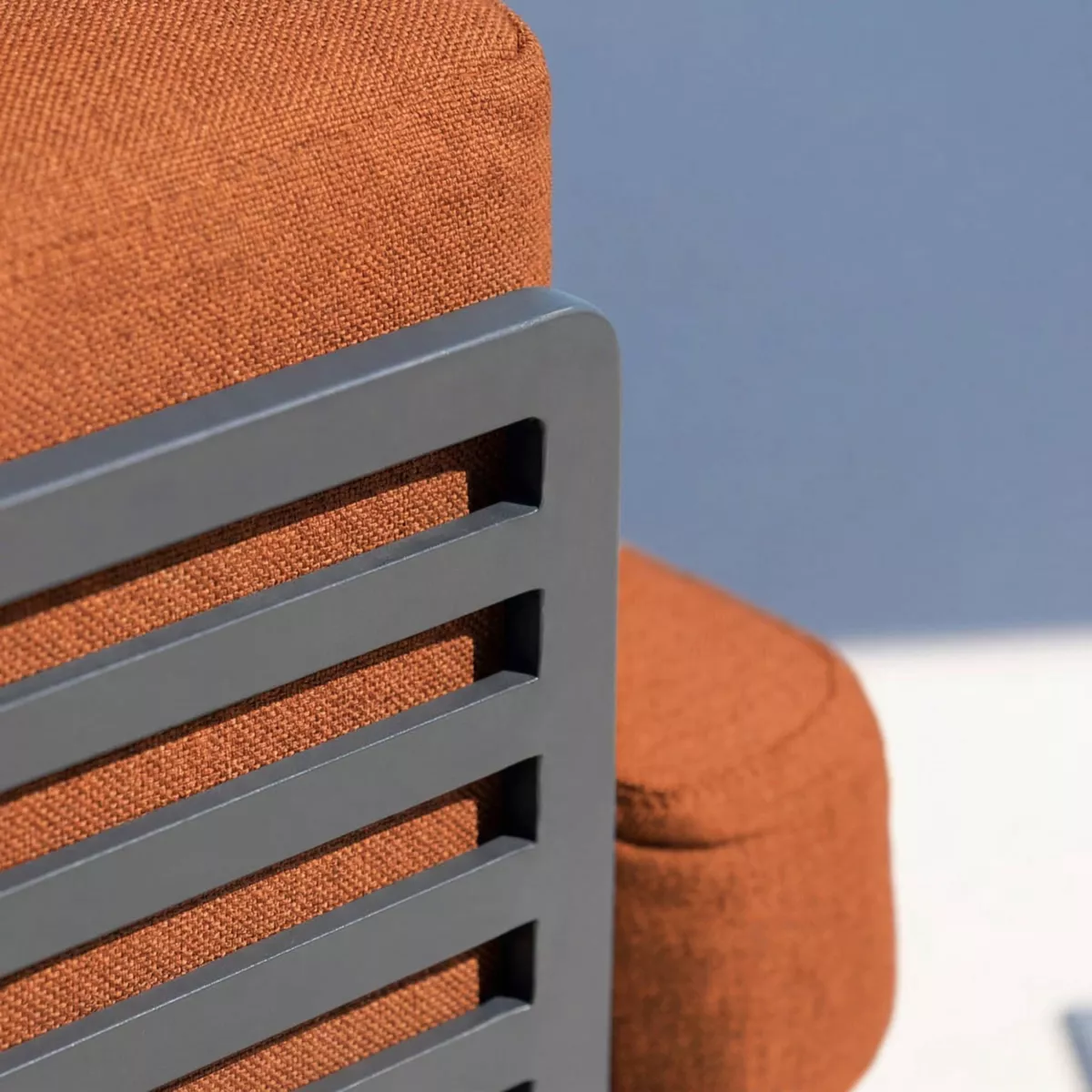 Salon de jardin aluminium 4 places 5 pcs Monte Carlo Gris anthracite et terracotta
