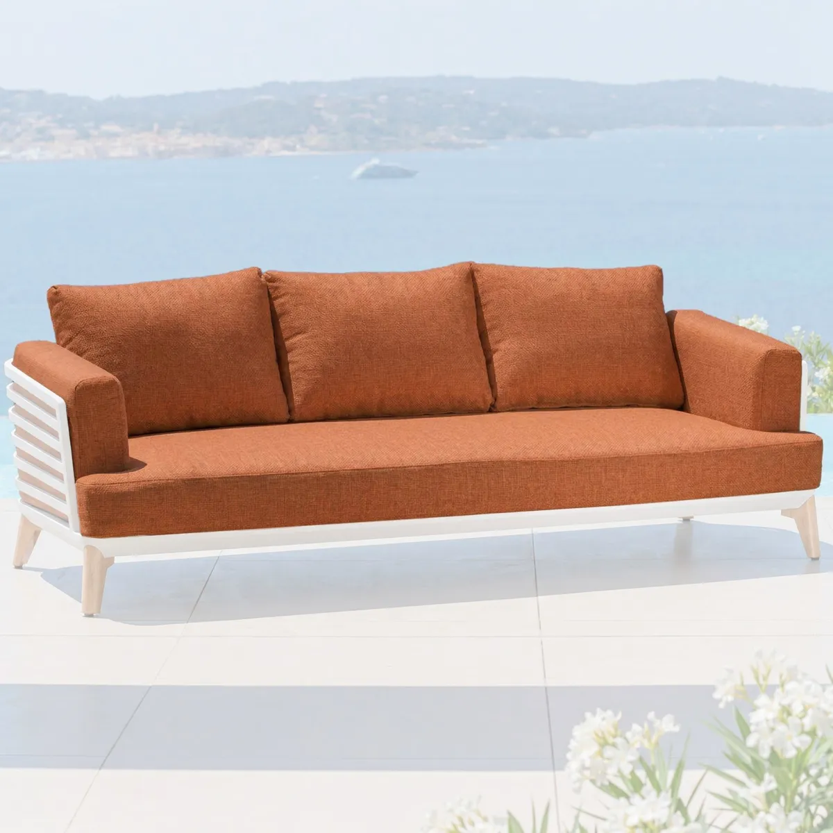 Copricuscini di ricambio per Divano 3 posti Monte Carlo Terracotta