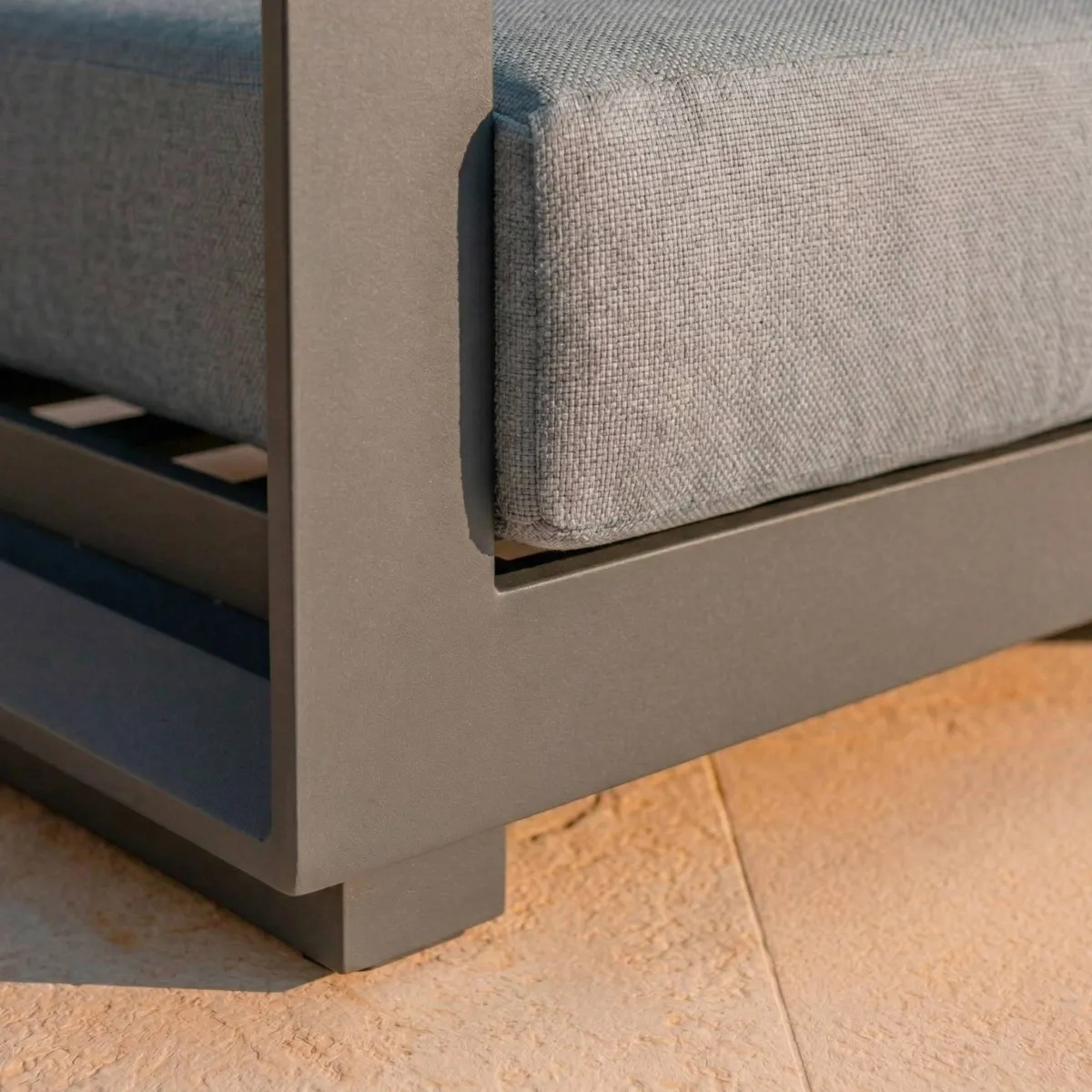 Salon de jardin aluminium 7 places 5 pcs Elba Gris anthracite
