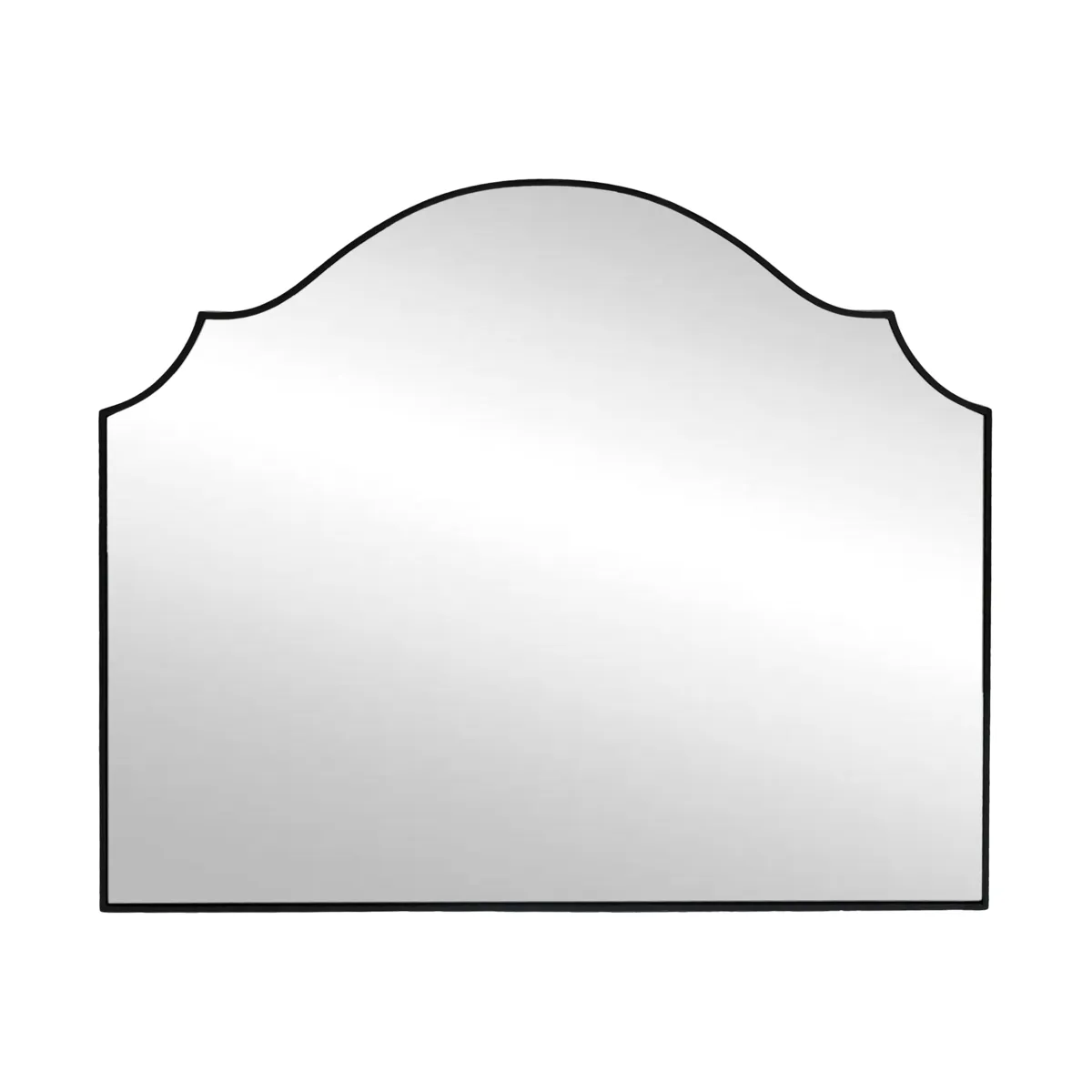 Specchio da parete con cornice in legno (78,1 cm) Baltin Nero