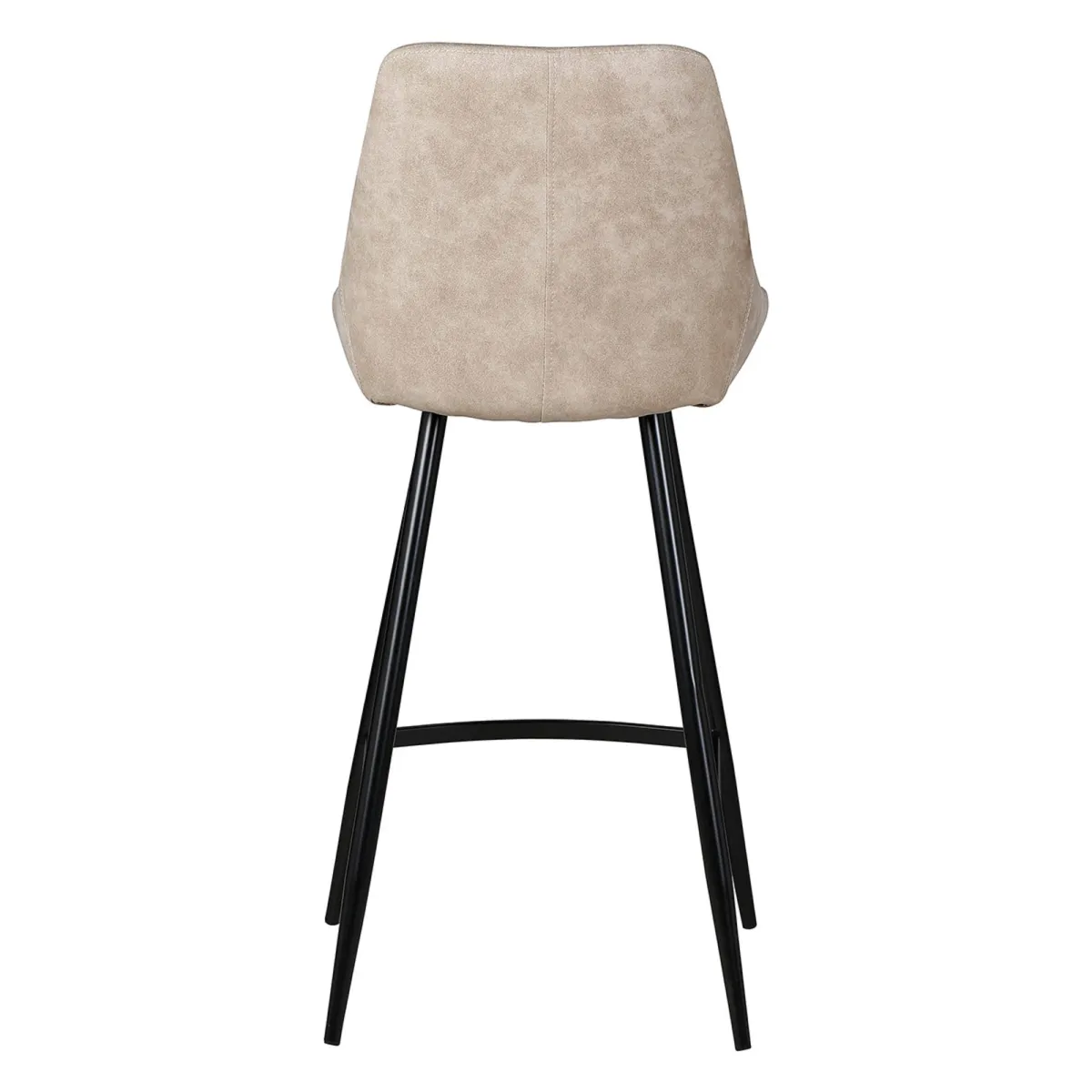 Set di 2 sedie per isola centrale con schienale in tessuto effetto camoscio (Altezza seduta 67cm) Juno Beige