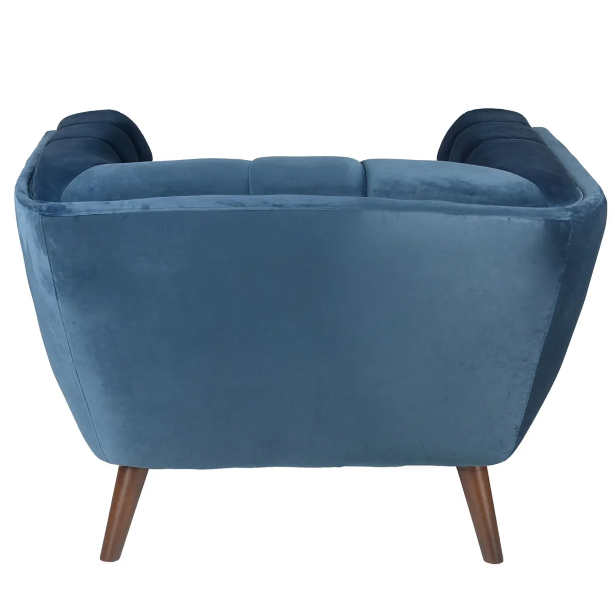 Poltrona in velluto (seduta 45 cm) Rory Blu scuro