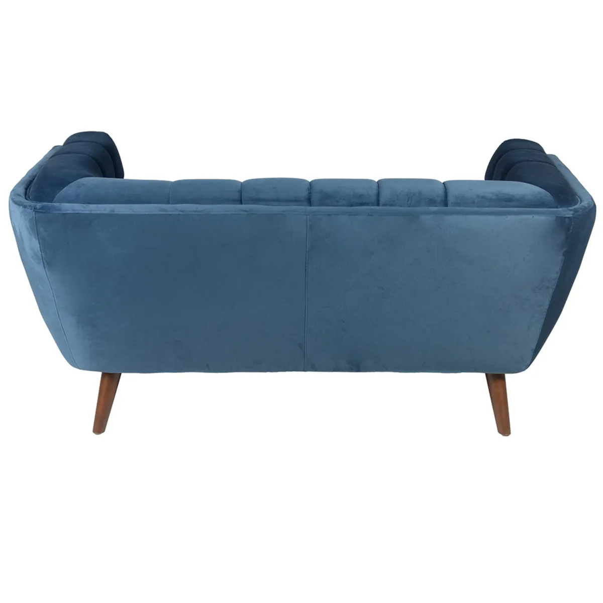 Canapé droit 2 places velours (164 cm) Rory Bleu foncé