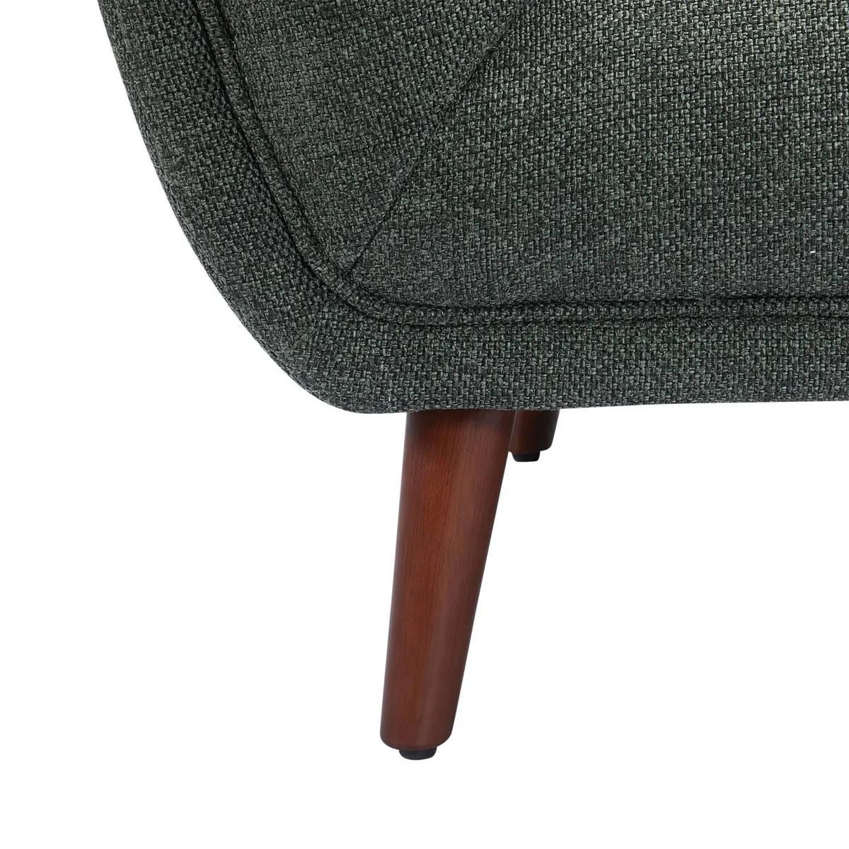 Canapé droit 3 places tissu (200 cm) Rory Vert foncé