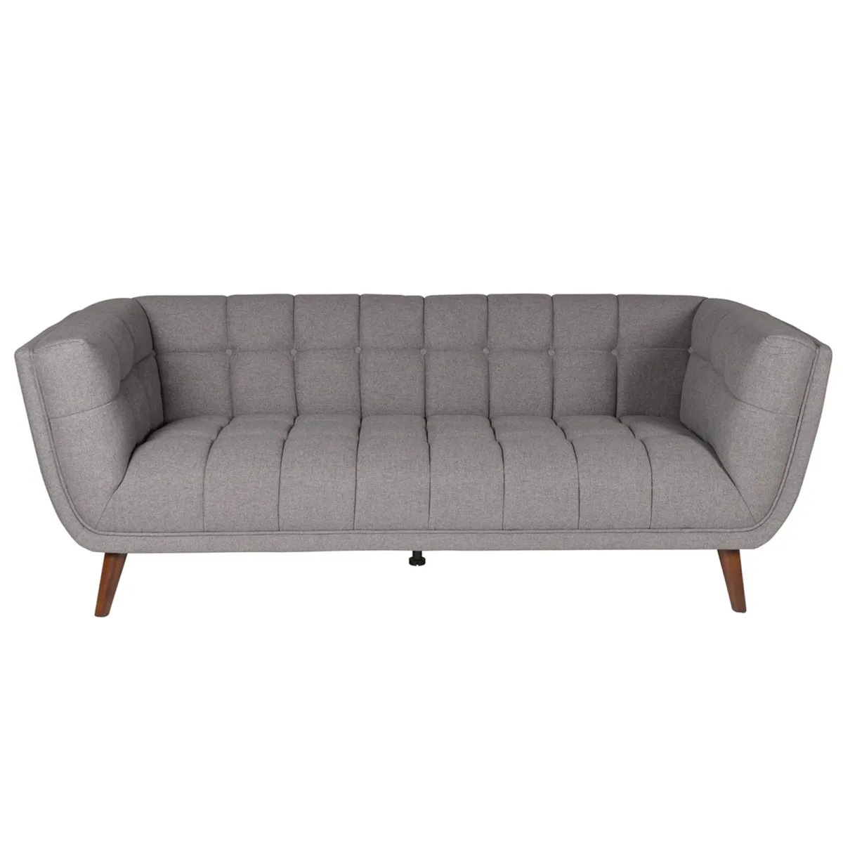 Canapé droit 3 places tissu (200 cm) Rory Gris foncé
