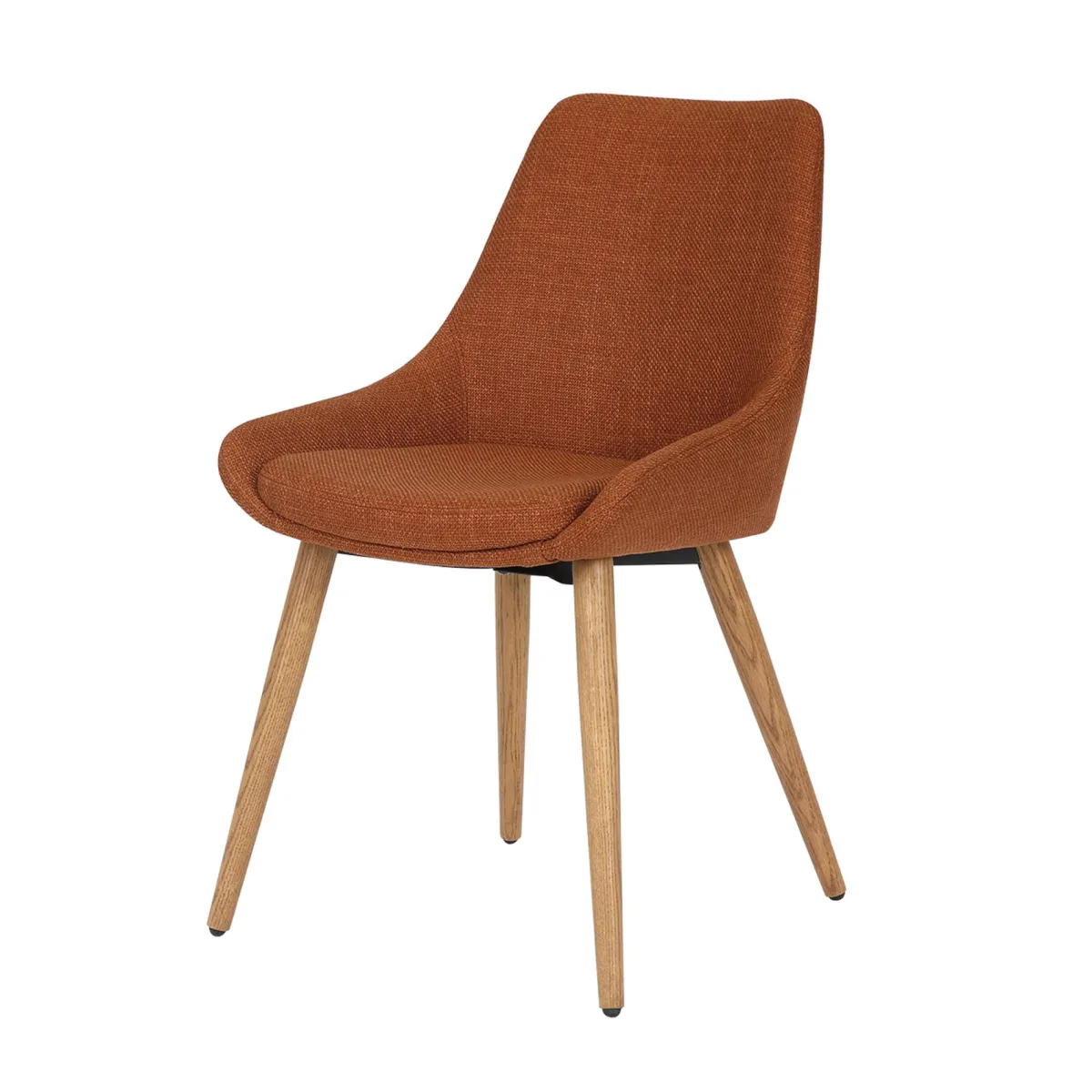 Set di 2 sedie da pranzo in tessuto (seduta 47 cm) Juno Cognac