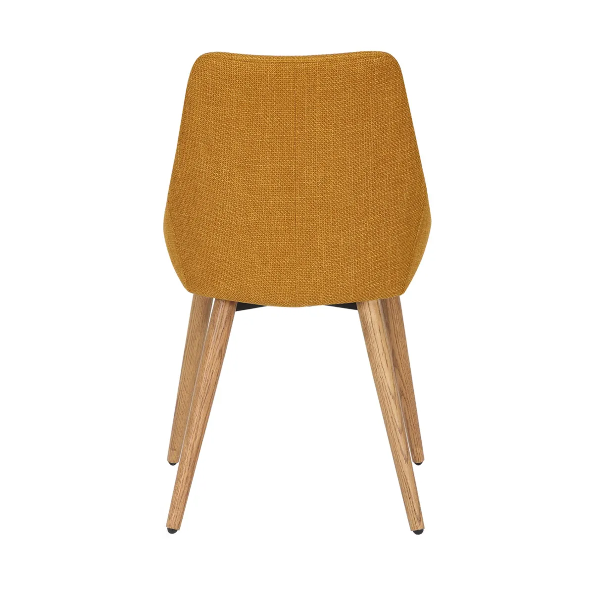Lot de 2 chaises de salle à manger tissu (Assise 47 cm) Juno Jaune ocre