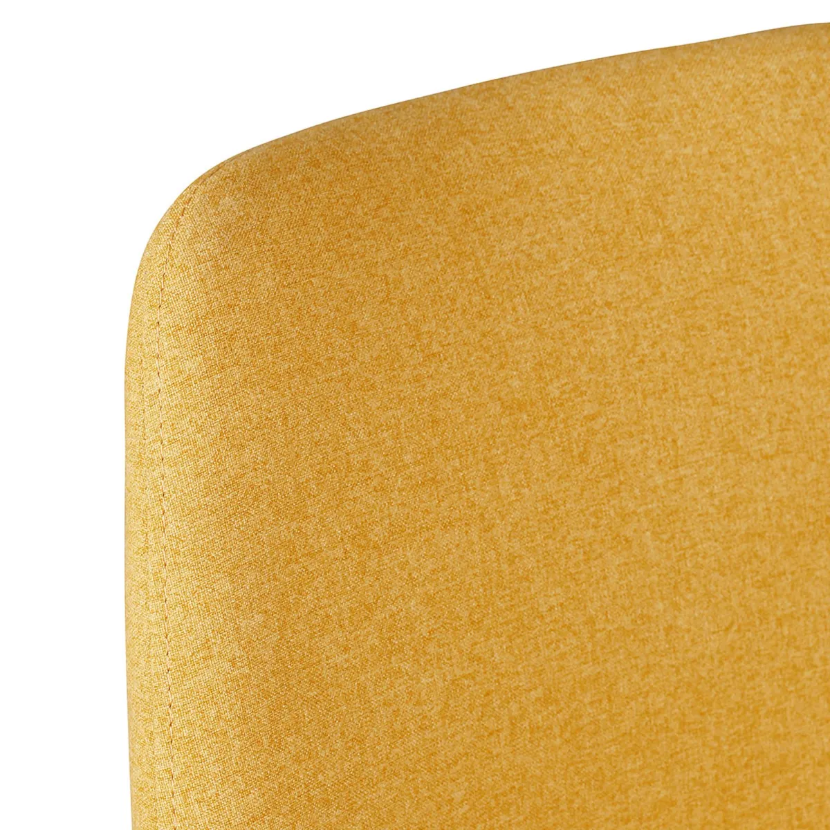 Set di 2 sedie da pranzo in tessuto (seduta 47 cm) Juno Giallo senape