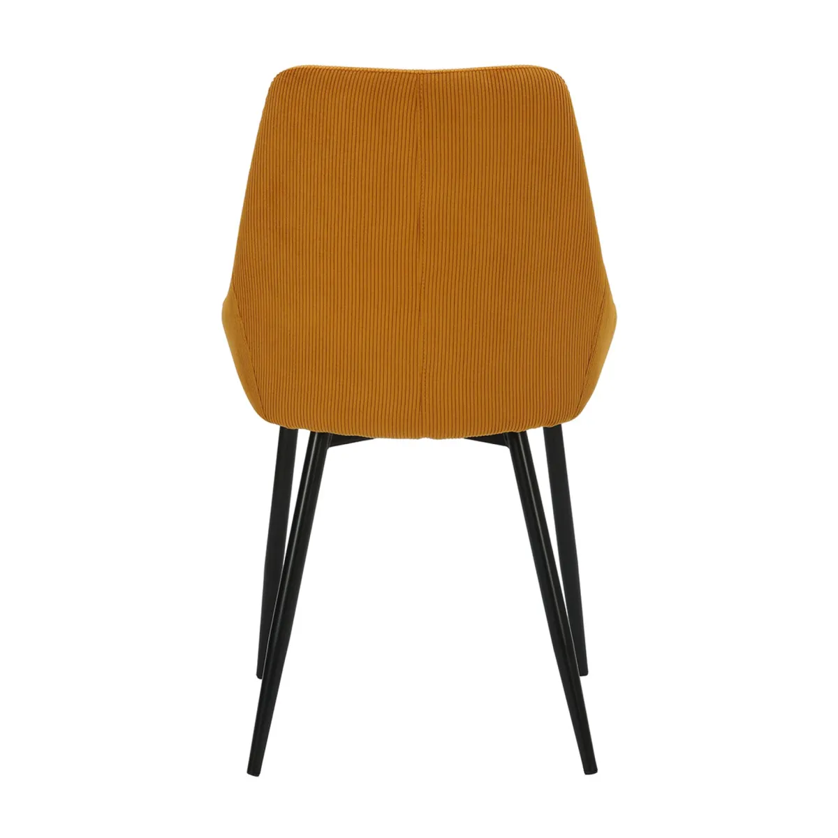 Set di 2 sedie da pranzo in velluto a coste (Altezza seduta 47 cm) Juno Giallo curry