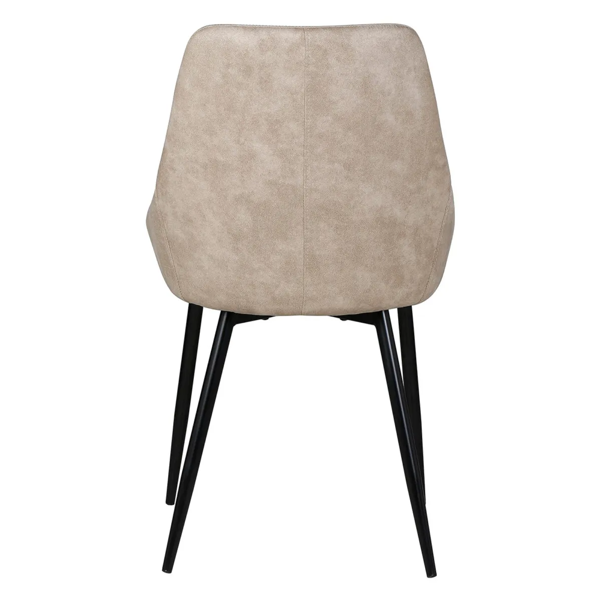 Set di 2 sedie da pranzo in effetto camoscio (seduta 47 cm) Juno Beige