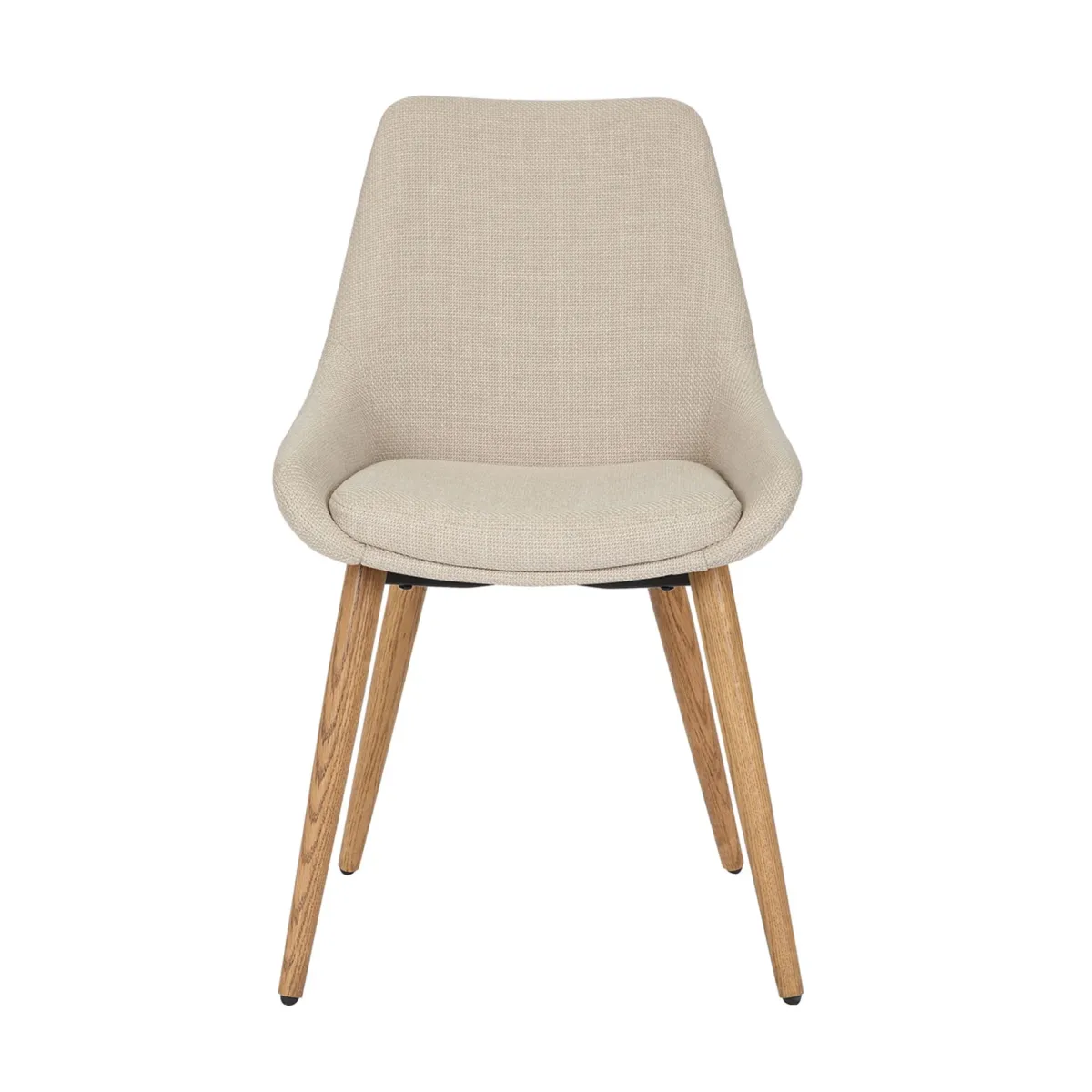 Set di 2 sedie da pranzo in tessuto (seduta 47 cm) Juno Ecru