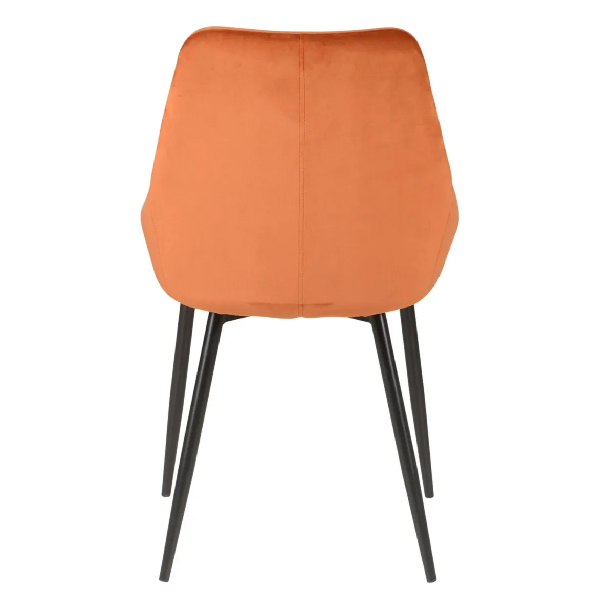 LOT DE 2  Chaise en velours cognac - L x P x H : 48 x 55 x 84 cm BARI