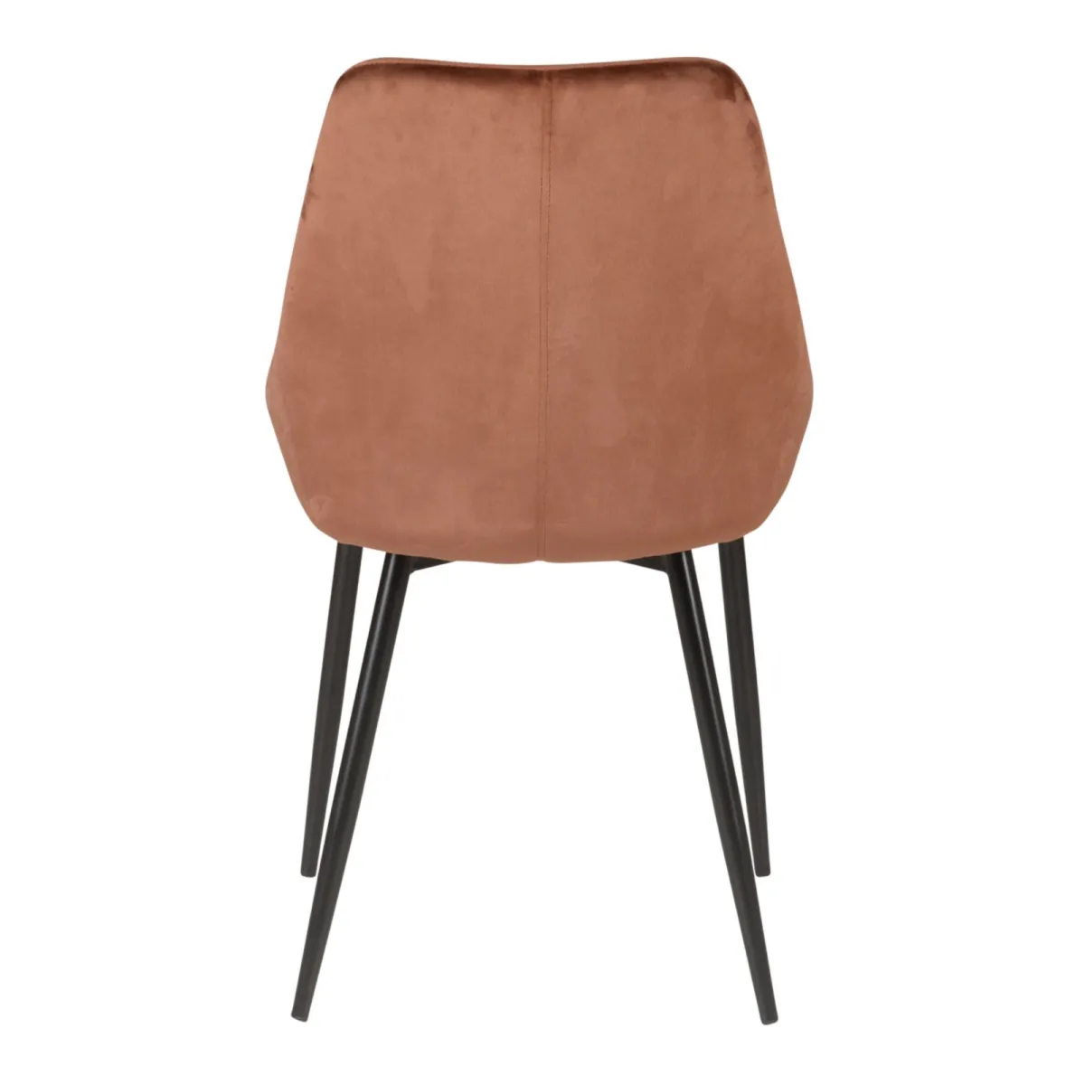 Set di 2 sedie da pranzo in velluto (seduta 47 cm) Juno Marrone