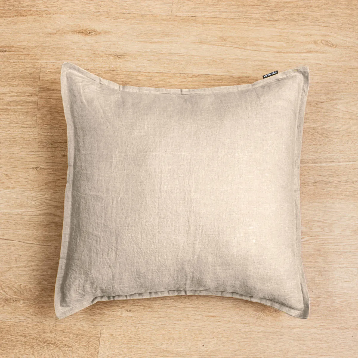 Kussensloop vierkant gewassen linnen (60 cm) Louise Beige 1