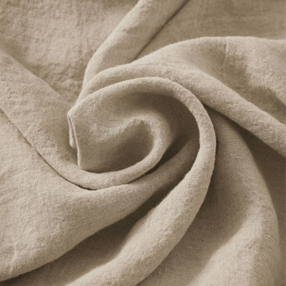 Cache-sommier lin lavé (160 x 200 cm) Louise Beige 2