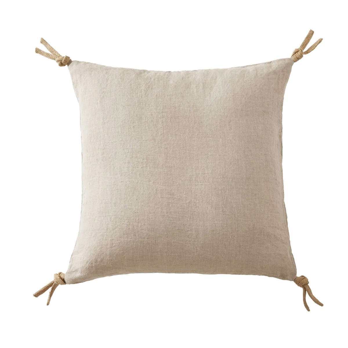 Cuscino quadrato lino lavato (45 cm) Louise Beige 5