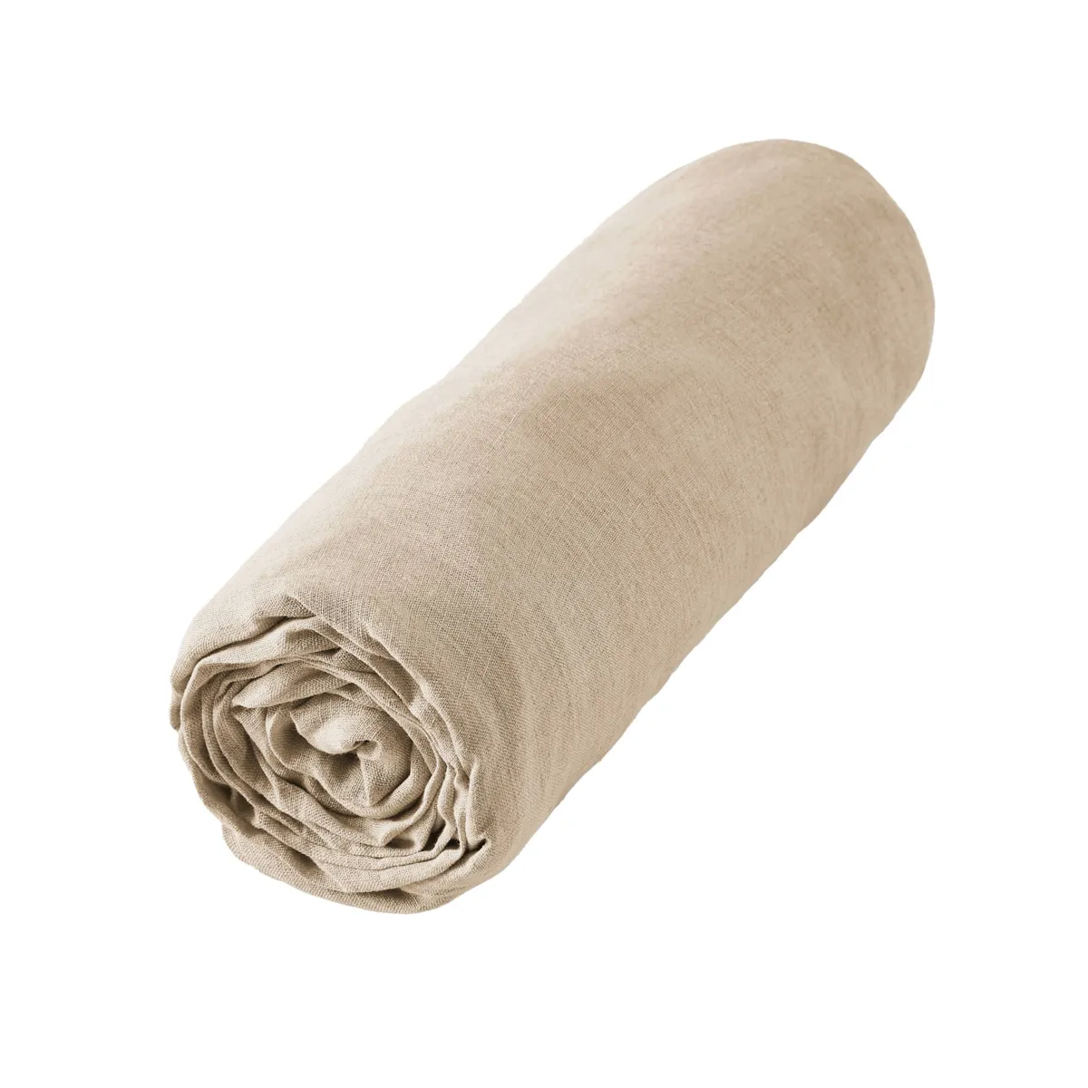 Sábana bajera lino lavado (180 cm) Louise Beige 3