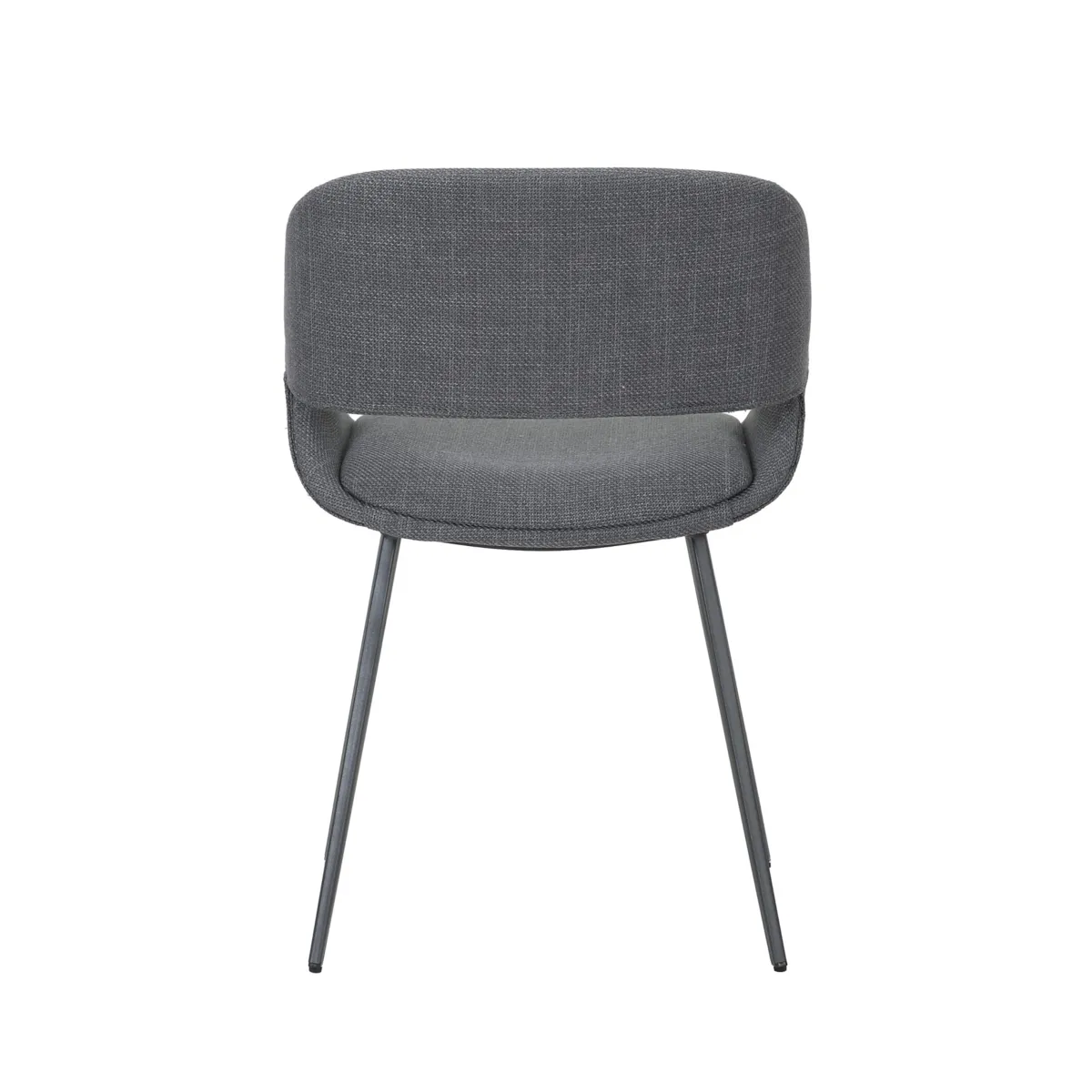 Set di 2 sedie da pranzo in tessuto (seduta 49 cm) Orka Grigio scuro