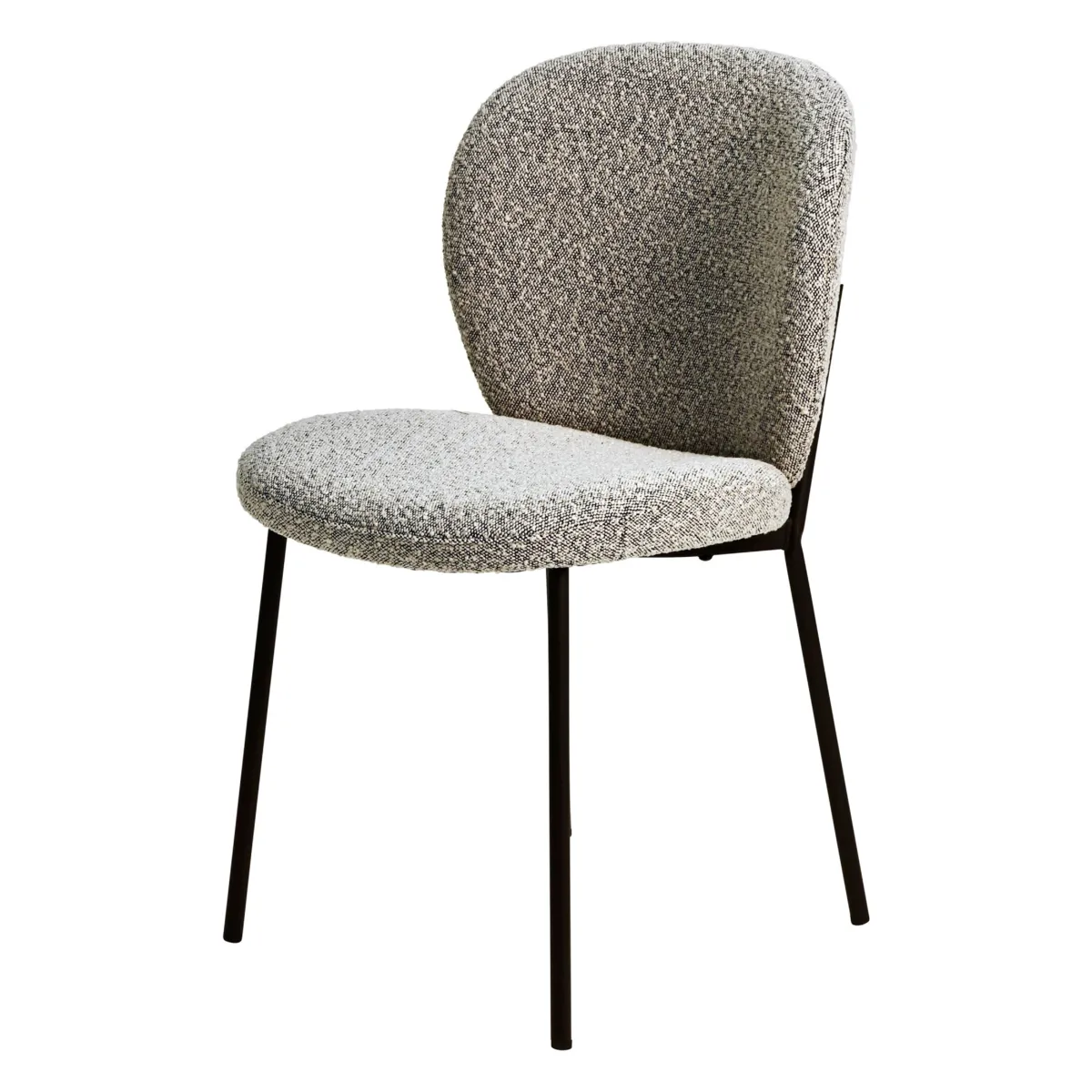 Lot de 2 chaises de salle à manger bouclette (Assise 48,5 cm) Isla Gris clair
