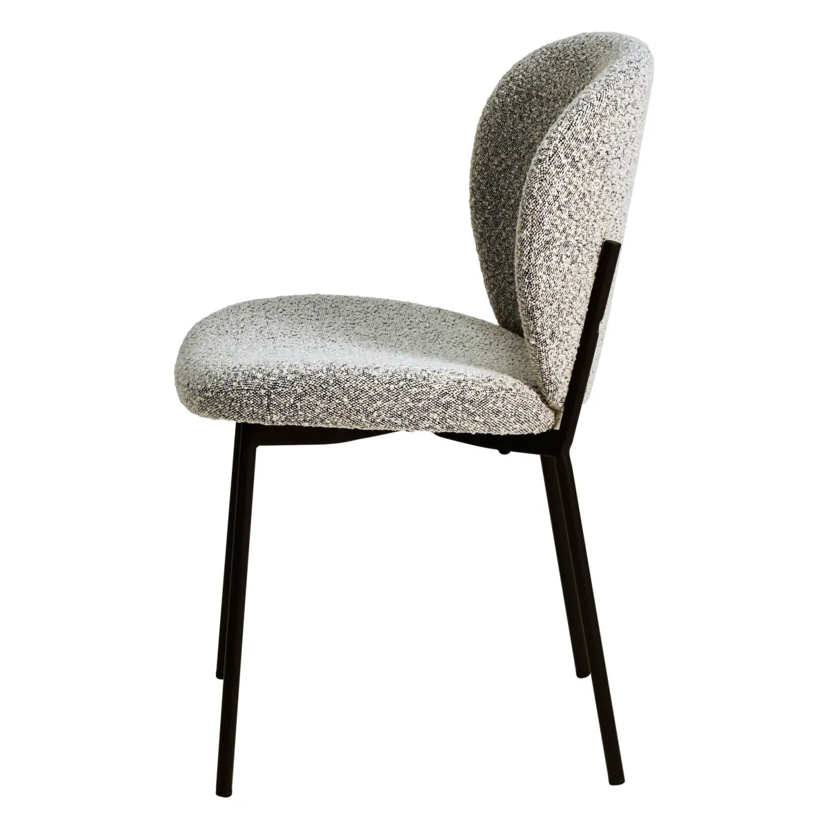 Lot de 2 chaises de salle à manger bouclette (Assise 48,5 cm) Isla Gris clair
