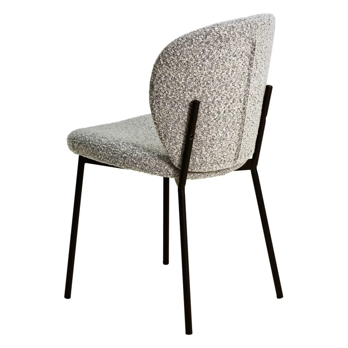 Lot de 2 chaises de salle à manger bouclette (Assise 48,5 cm) Isla Gris clair