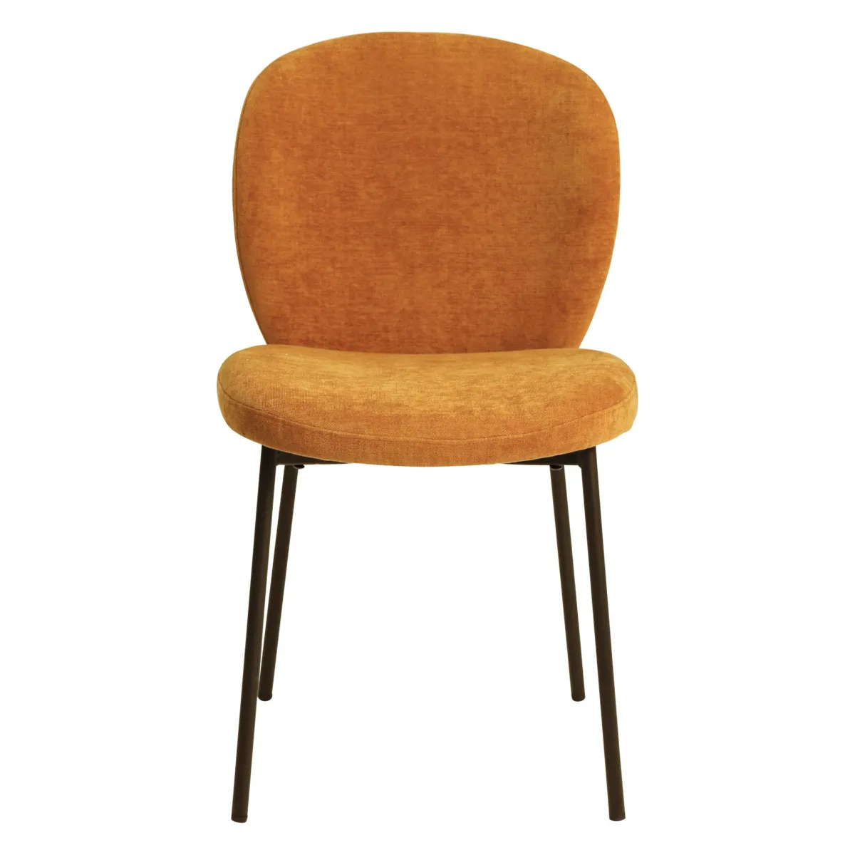 Lot de 2 chaises de salle à manger tissu (Assise 48,5 cm) Isla Cuivre