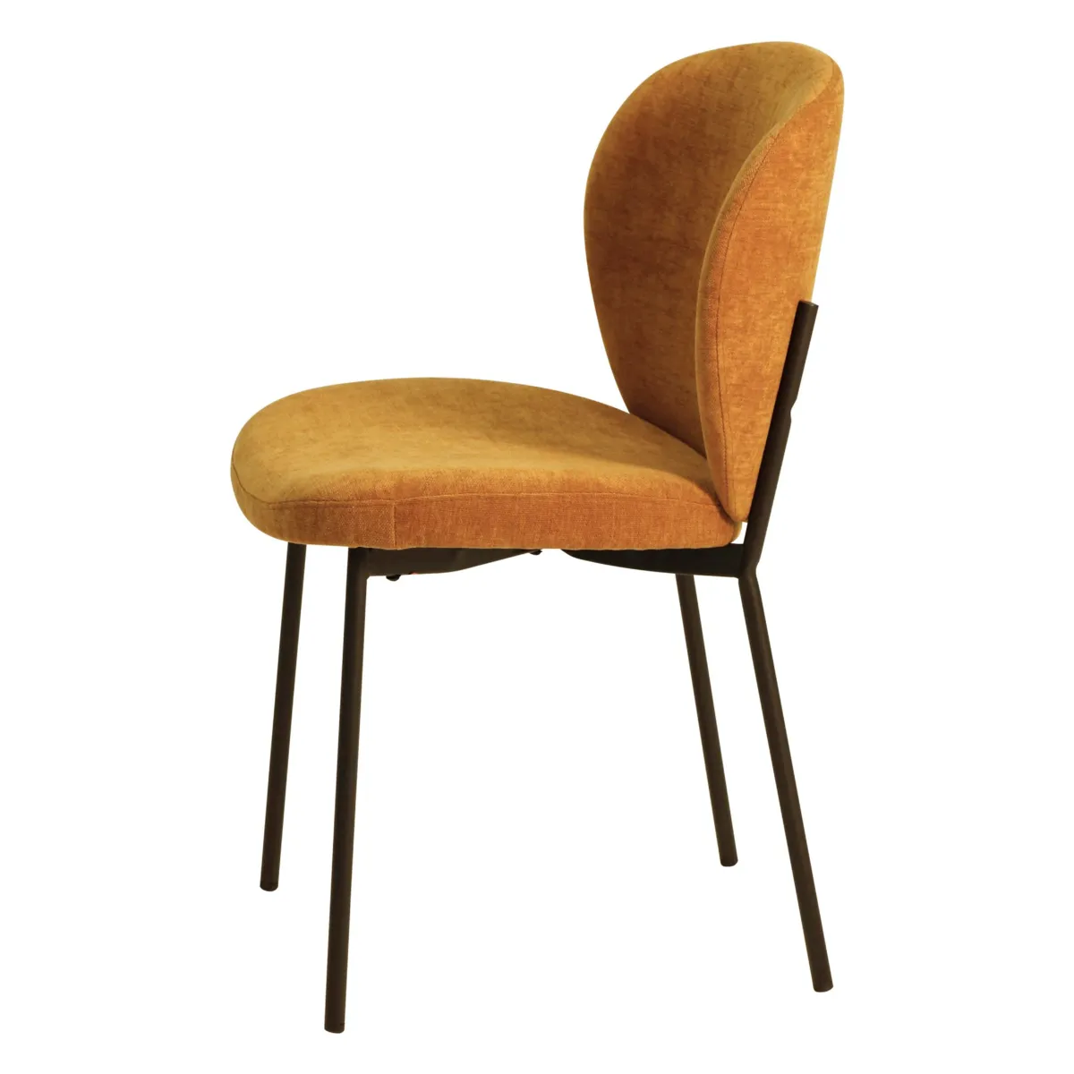 Lot de 2 chaises de salle à manger tissu (Assise 48,5 cm) Isla Cuivre