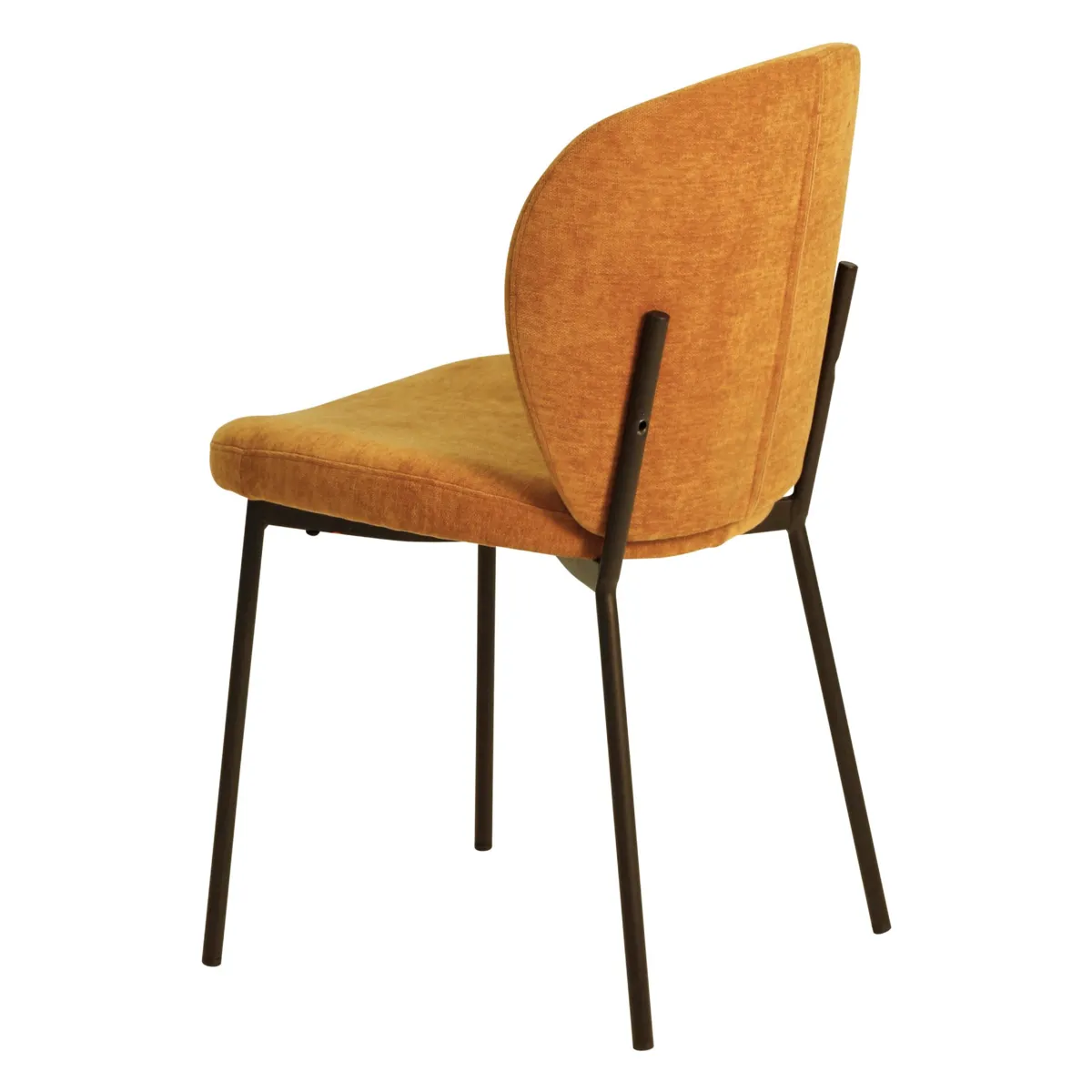 Lot de 2 chaises de salle à manger tissu (Assise 48,5 cm) Isla Cuivre