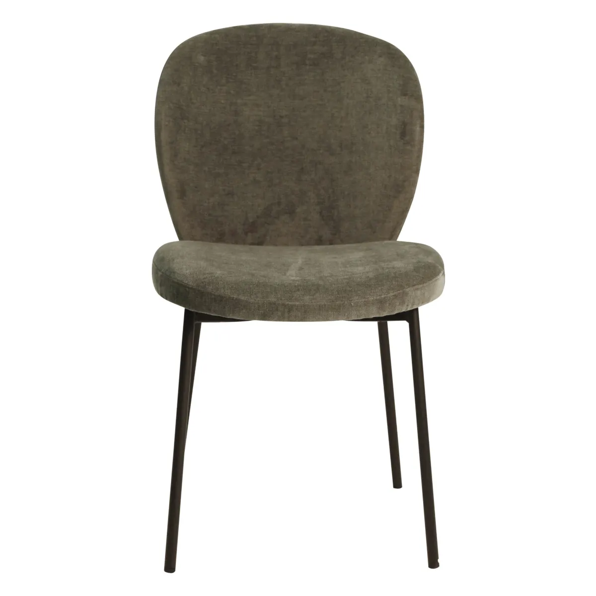 Set di 2 sedie da pranzo in tessuto (seduta 48,5 cm) Isla Verde scuro