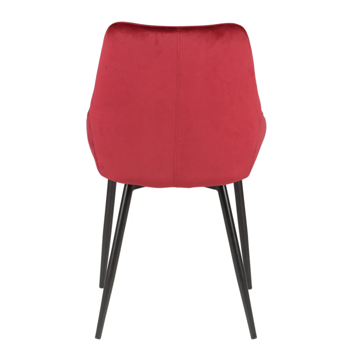 Set di 2 sedie da pranzo in velluto (seduta 47 cm) Juno Rosso